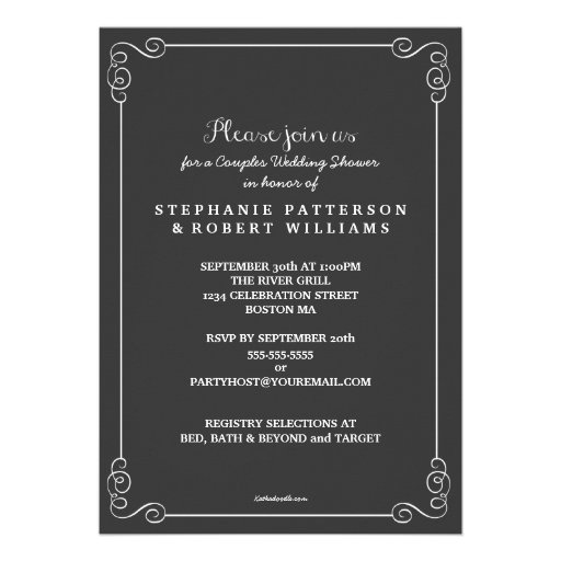 Eat Drink & Get Married Couples Shower Invitation