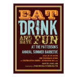 Eat, Drink & Have Fun at a Summer BBQ Party Custom Invite