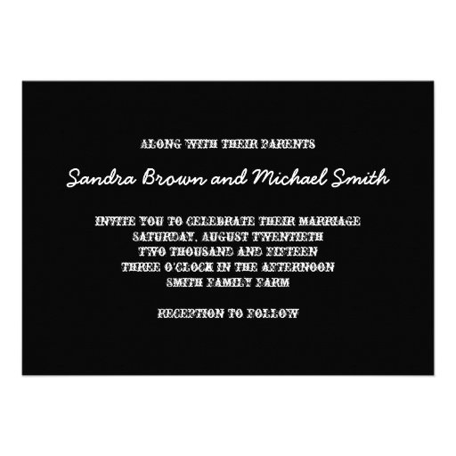 Eat Drink Married Rustic Country Wedding Invitation