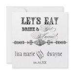 Eat, Drink n Get Married Bridal Wedding Invitation