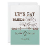 Eat, Drink n Get Married Bridal Wedding Invitation