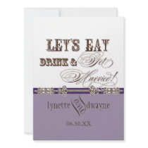 Eat, Drink n Get Married Bridal Wedding Invitation
