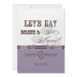 Eat, Drink n Get Married Bridal Wedding Invitation