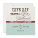 Eat, Drink n Get Married Bridal Wedding Invitation