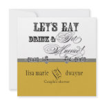 Eat, Drink n Get Married Couples Shower Invitation