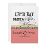 Eat, Drink n Get Married Couples Shower Invitation