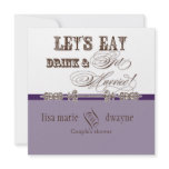 Eat, Drink n Get Married Couples Shower Invitation