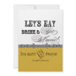 Eat, Drink n Get Married Couples Shower Invitation