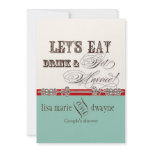 Eat, Drink n Get Married Couples Shower Invitation