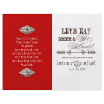Eat, Drink n Get Married, Formal Wedding Program Flyer