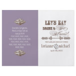 Eat, Drink n Get Married, Formal Wedding Program Personalized Flyer