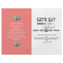 Eat, Drink n Get Married, Formal Wedding Program Flyer Design