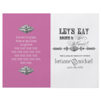 Eat, Drink n Get Married, Formal Wedding Program Flyer