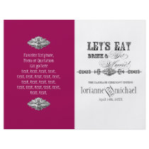 Eat, Drink n Get Married, Formal Wedding Program Full Color Flyer