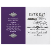Eat, Drink n Get Married, Formal Wedding Program Flyer