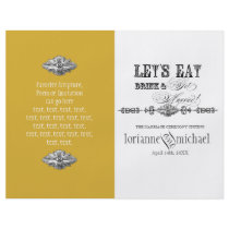 Eat, Drink n Get Married, Formal Wedding Program Full Color Flyer
