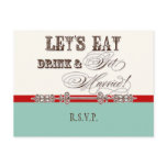 Eat, Drink n Get Married, RSVP Response Postcard