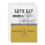 Eat, Drink n Get Married Thank You Note Cards Invites