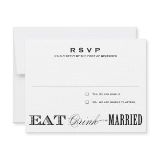EAT, DRINK | RSVP invitation