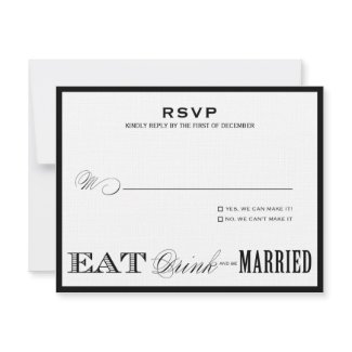 EAT, DRINK | RSVP STYLE 1 invitation