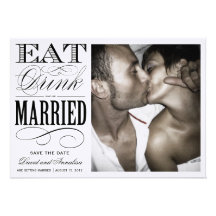 EAT, DRINK  | SAVE THE DATE CUSTOM ANNOUNCEMENT