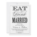 EAT,DRINK | WEDDING INVITATION STYLE 2 invitation