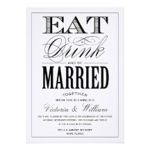 EAT,DRINK | WEDDING INVITATION STYLE 2