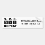 Eat Eat Eat and Repeat Bumper Sticker