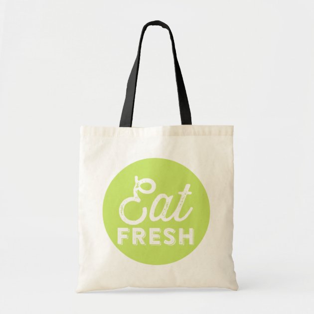Eat Fresh | Rustic Retro Typography Tote Bag