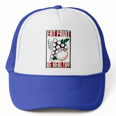 Eat Fruit - Be Healthy - WPA Poster - Trucker Hats by wpa_prints