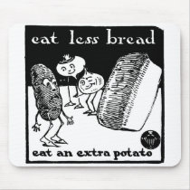 Eat Less Bread World War I illustration Mousepad