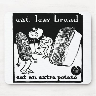 Eat Less Bread World War I illustration Mousepad by Jakestuff