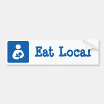 Eat Local Breastfeeding / Nursing Icon bumper stickers