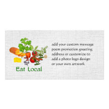 Eat Local Customized Photo Card