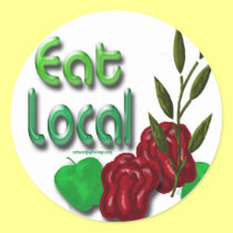 Eat local stickers