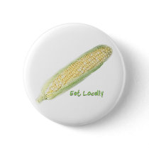 Eat Locally - Corn Pin buttons