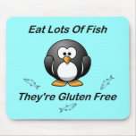 Eat Lots Of Fish, They're Gluten Free Mouse Mats