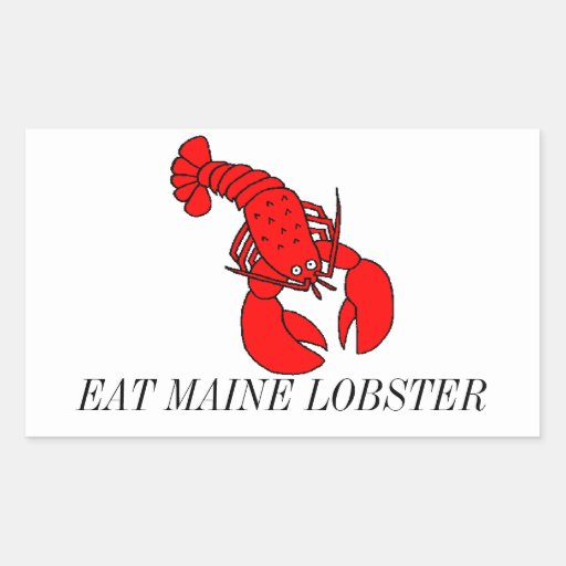 Eat Maine Lobster Stickers | Zazzle