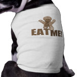 EAT ME! Gingerbread Man - Brown Sepia Doggie T-shirt
