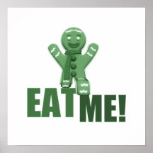 EAT ME! Gingerbread Man - Green Print