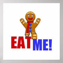 EAT ME! Gingerbread Man - Original Colors Print