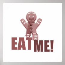 EAT ME! Gingerbread Man - Red Posters