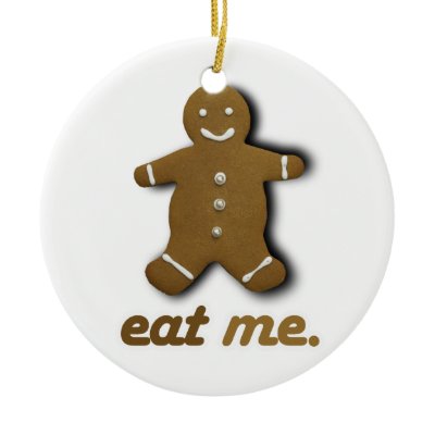 EAT ME GINGERBREAD -.png Christmas Tree Ornament