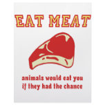 Eat Meat Animals would eat you if they could Letterhead Template