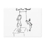 Eat More Beef Hanging Postcards