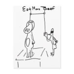 Eat More Beef Hanging Postcard