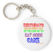 Eat More Cake! keychains