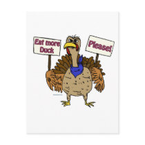 Eat More Duck - Talking Turkey Post Cards