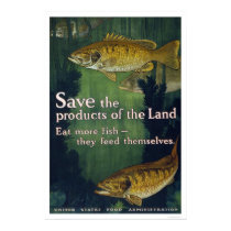 Eat More Fish Poster 1917 posters