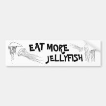 EAT MORE JELLYFISH BUMPER STICKERS